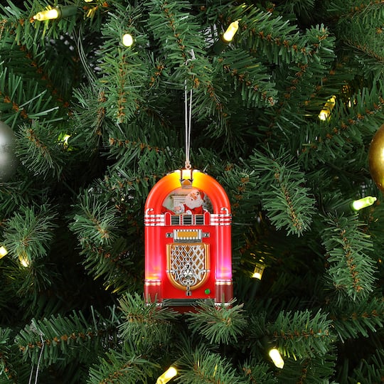 Red Retro LED Jukebox Ornament